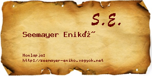 Seemayer Enikő névjegykártya